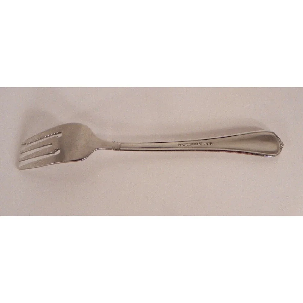 Pfaltzgraff Stainless Steel GREENWICH Salad Fork (s) LOT OF‎ 4 Glossy Plume Tip